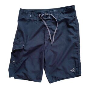 VANS Mens Black Boardshorts Swimtrunks Size 28 Surf Beach Vacation Pockets‎
